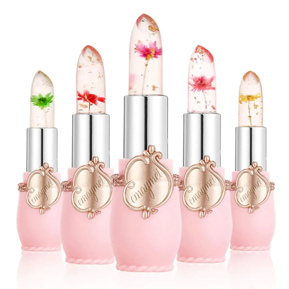 Moisturizer Lip Gloss Transparent Jelly Flower Lipstick